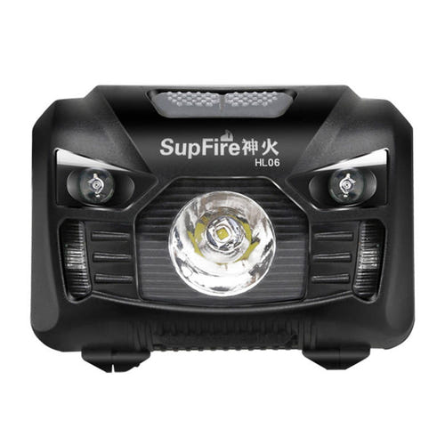 Superfire HL06 - Lampe frontale 500 lm à capteur sans contact : capteur d'allumage sans contact