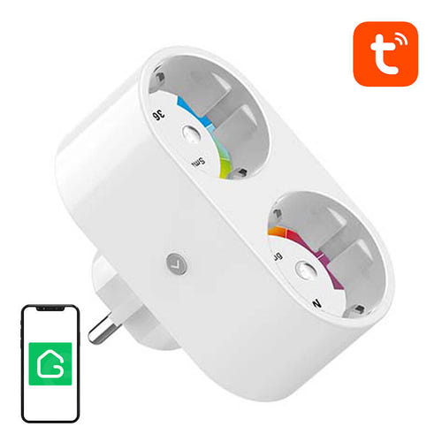 Gosund SP211 - Double prise connectée Wi-Fi 16 A avec mesure de consommation : double prise connectée Gosund SP211