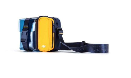 DJI Mavic Mini - Sacoche de transport (bleu et jaune) : sacoche DJI bleu et jaune fermée