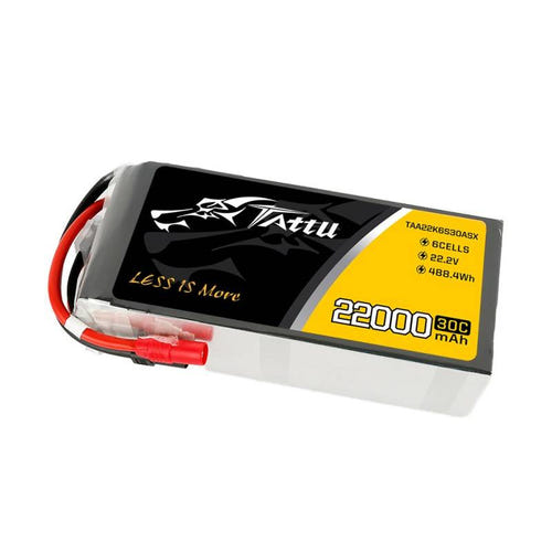Tattu 22000 mAh 22,2 V 30C 6S1P - Batterie LiPo AS150 et XT150 : connecteurs AS150 et XT150