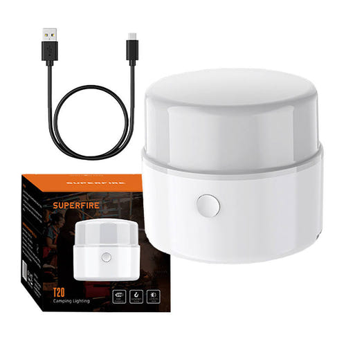 Superfire T20 - Lampe de camping rechargeable 180 lm : lanterne de camping Superfire T20 vue d'ensemble