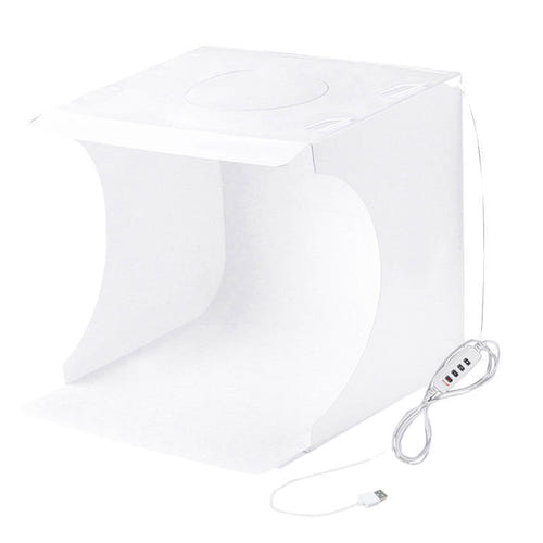 Puluz PU5023 - Mini studio photo LED 23 cm avec 6 fonds : mini studio photo Puluz 23 cm ouvert et éclairé