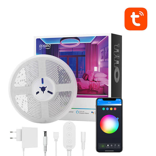 Gosund SL2 - Ruban LED connecté RGB Wi-Fi 5 m (Tuya) : ruban LED Gosund SL2 en fonctionnement