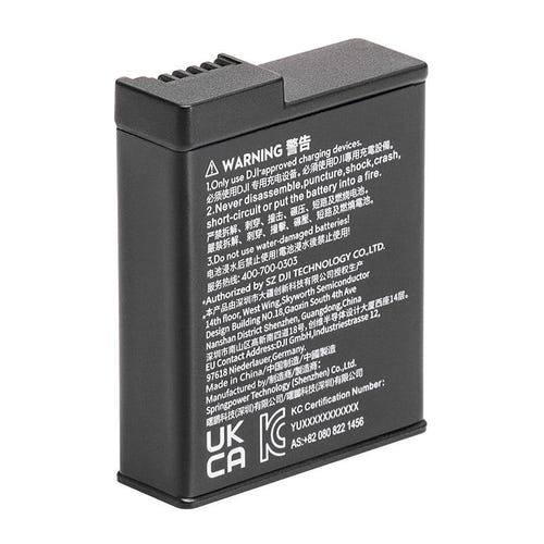 DJI Osmo Action 3 - Batterie Extreme 1770 mAh : contacts de la batterie