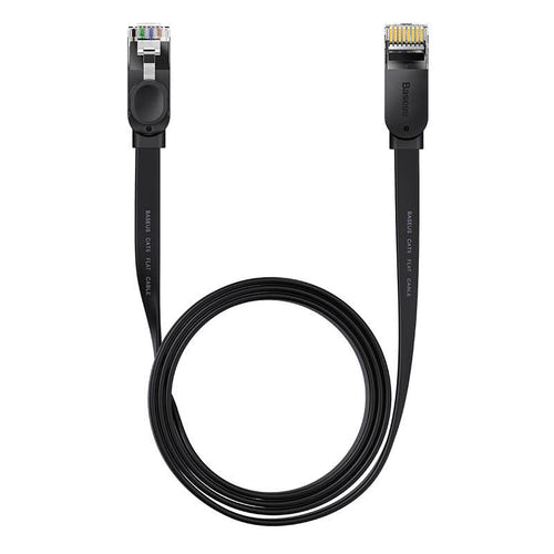Baseus - Câble Ethernet RJ45 1 Gbit/s de 1,5 m (noir) : connecteur RJ45 et loquet souple