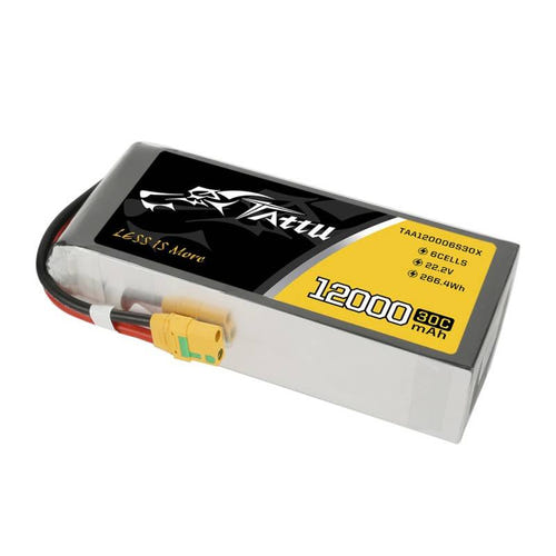 Tattu TAA120006S30X - Batterie LiPo 6S 12000 mAh 22,2 V 30C (XT90) : prise d'équilibrage JST-XHR