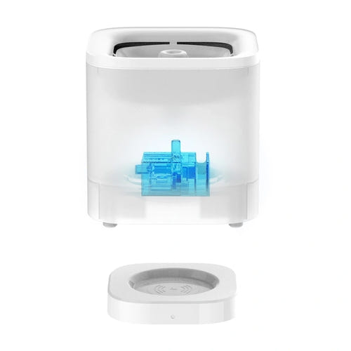 Petkit Eversweet SOLO SE - Fontaine à eau 1,8 L pour chat et chien (blanche) : éléments démontés de la fontaine
