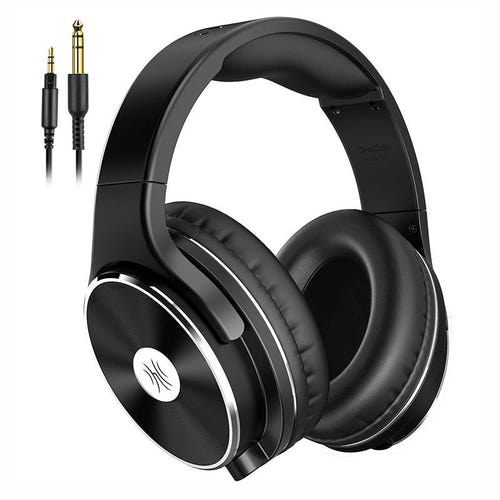 OneOdio Studio HiFi - Casque filaire 50 mm, 20 Hz - 40 kHz (noir) : microphone et commande sur le câble