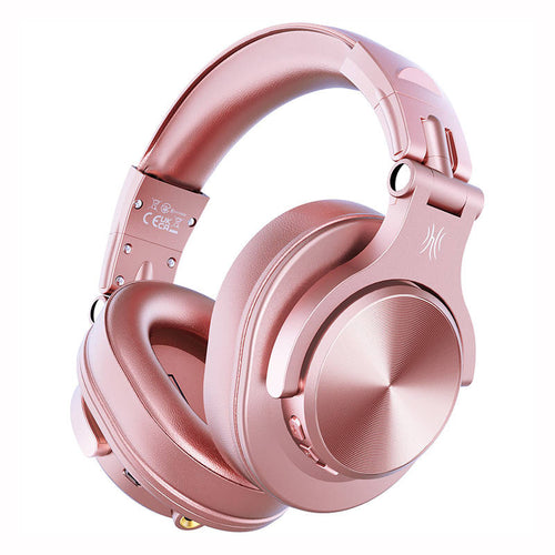 OneOdio Fusion A70 - Casque sans fil Bluetooth 5.2, 50 h (rose) : casque OneOdio Fusion A70 rose vu de trois quarts