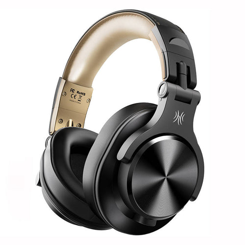 OneOdio Fusion A70 - Casque sans fil Bluetooth 5.2, 50 h (or) : casque OneOdio Fusion A70 doré vu de trois quarts