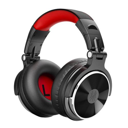 OneOdio Pro10 - Casque filaire Hi-Res 50 mm (rouge) : casque filaire OneOdio Pro10 rouge vu de trois quarts