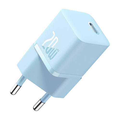 Baseus GaN5 - Chargeur secteur mini USB-C 20 W (bleu) : charge d'entretien nocturne