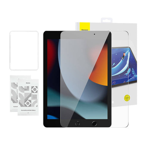 Baseus Crystal - Verre trempé 0,3 mm pour iPad 10,2 pouces (lot de 2) : verre trempé Baseus Crystal pour iPad, lot de 2