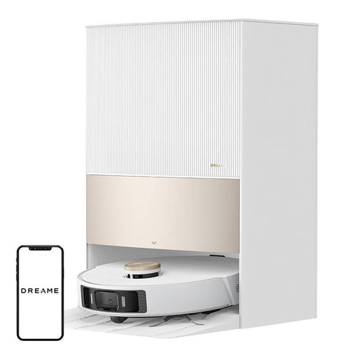 Dreame L20 Ultra - Robot aspirateur laveur 7 000 Pa avec station (blanc) : robot aspirateur laveur Dreame L20 Ultra blanc et sa station