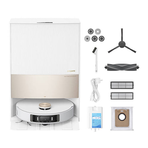 Dreame L20 Ultra Complete - Robot aspirateur laveur et pack d'accessoires : patin de lavage extensible le long d'une plinthe