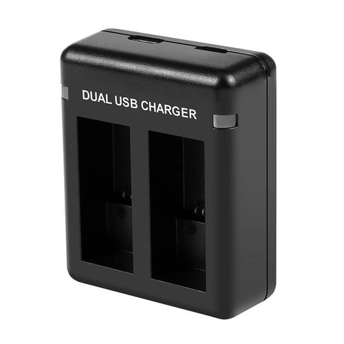 Puluz PU919B - Chargeur double pour batteries GoPro Hero 9 à 12 : témoin lumineux d'état de charge