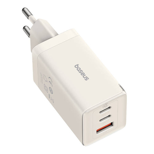 Baseus GaN5 Pro - Chargeur secteur 65 W et câble USB-C 1 m (blanc) : chargeur Baseus GaN5 Pro blanc 65 W