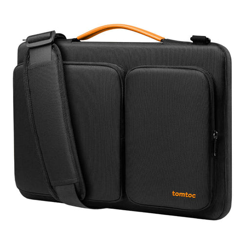 Tomtoc Defender-A42 - Sacoche pour ordinateur portable 16 pouces (noir) : poches avant zippées