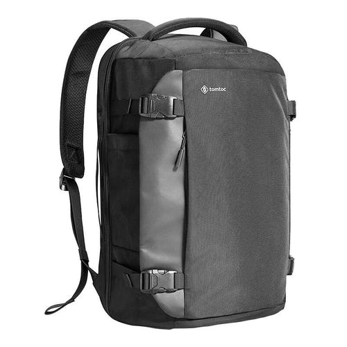 Tomtoc Navigator-T66 - Sac à dos de voyage 40 L pour ordinateur 17 pouces (noir) : ouverture à plat comme une valise