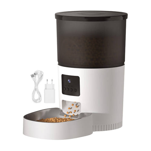 Rojeco RWSQ-06 - Distributeur de croquettes 3 L Wi-Fi avec caméra 720p : objectif de la caméra 720p