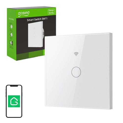 Gosund SLS1 - Interrupteur tactile connecté Wi-Fi simple (blanc) : installation de l'interrupteur dans un support mural