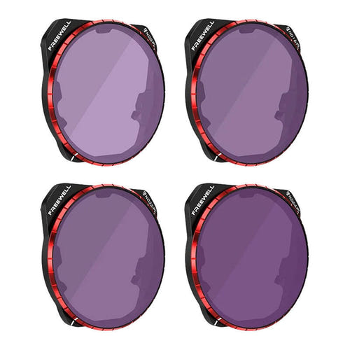 Freewell Bright Day - Lot de 4 filtres ND/PL pour DJI Mavic 3 Pro et Cine : les quatre filtres Freewell Bright Day dans leur étui
