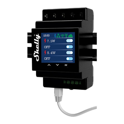 Shelly Pro 4PM - Relais rail DIN 4 canaux avec mesure de consommation : borniers des quatre canaux