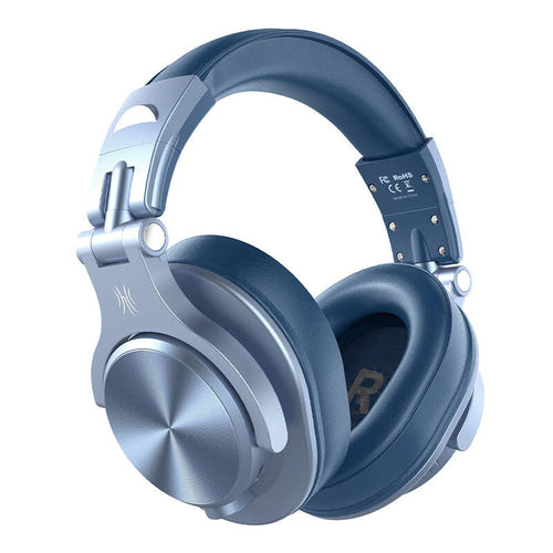 OneOdio Fusion A70 - Casque sans fil Bluetooth 5.2 (bleu) : oreillettes pivotantes et câbles fournis