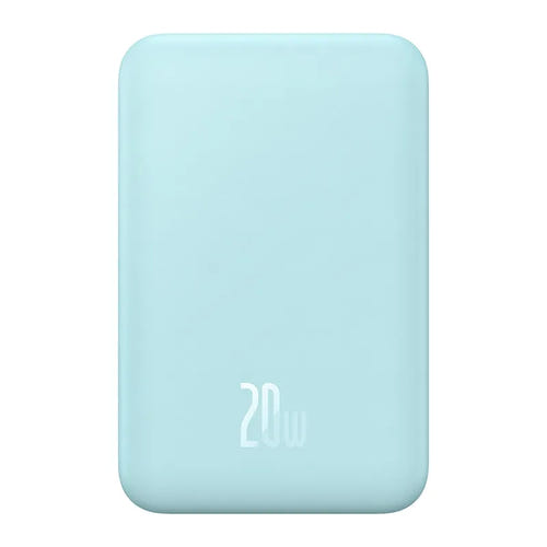 Baseus - Batterie externe magnétique 5000 mAh, charge sans fil 15 W (bleue) : batterie externe magnétique Baseus bleue 5000 mAh
