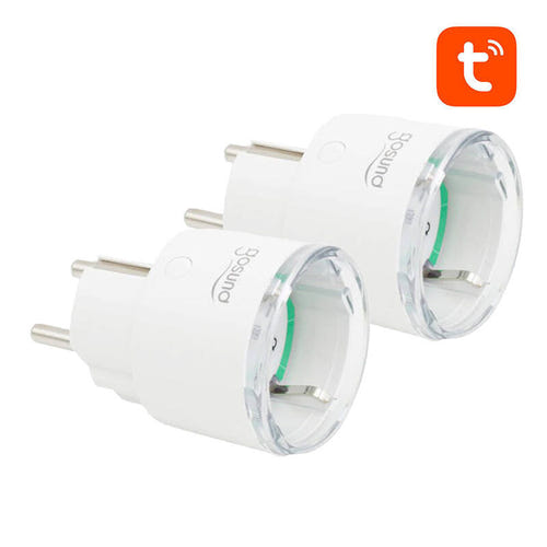 Gosund SP111 - Prises connectées Wi-Fi 16 A, 3680 W, lot de 2 (Tuya) : témoin lumineux et format compact de la prise