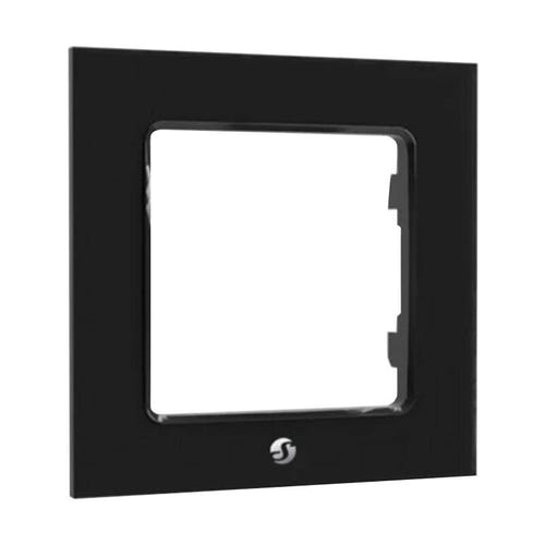 Shelly - Cadre simple pour interrupteur mural (noir) : cadre simple Shelly noir pour interrupteur mural