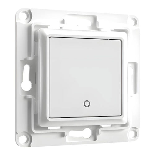 Shelly - Interrupteur mural 1 bouton (blanc) : supports de fixation et visserie fournis