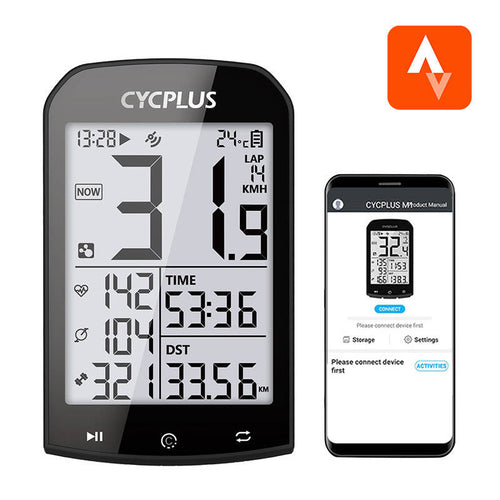 Cycplus M1 - Compteur GPS vélo ANT+ (vue 1)