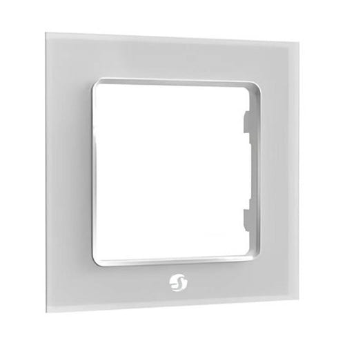 Shelly Frame1White - Cadre simple pour interrupteur mural (blanc) : cadre simple Shelly blanc pour interrupteur mural