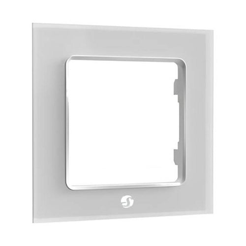 Shelly Frame1White - Cadre simple pour interrupteur mural (blanc) : cadre simple Shelly blanc pour interrupteur mural