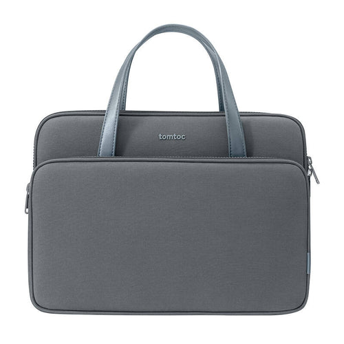 Tomtoc Versatile-A11 - Sacoche pour ordinateur 14 pouces (grise) : sacoche Tomtoc Versatile-A11 grise vue de face