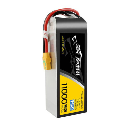 Tattu 11000 mAh 22,8 V HV 25C - Batterie LiPo 6S1P (XT90-S) : prise XT90-S anti-étincelle
