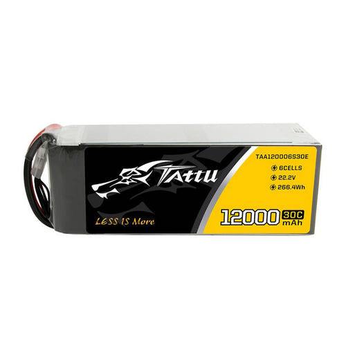 Tattu 12000 mAh 22,2 V 30C - Batterie LiPo UAV 6S1P (EC5) : étiquette 12000 mAh 22,2 V 30C du pack 6S1P