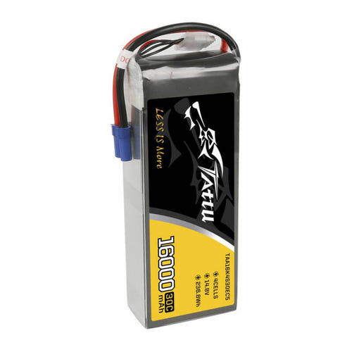 Tattu 16000 mAh 14,8 V 30C - Batterie LiPo 4S1P (EC5) : prise EC5 de décharge