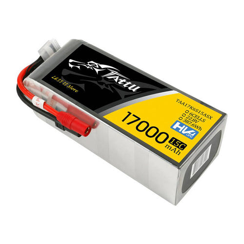 Tattu 17000 mAh 22,8 V 15C - Batterie LiPo 6S1P (AS150 et XT150) : étiquette 17000 mAh 22,8 V 15C du pack 6S1P