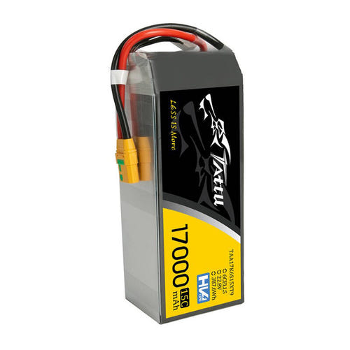 Tattu 17000 mAh 22,8 V 15C - Batterie LiPo 6S1P (XT90-S) : prise XT90-S anti-étincelle