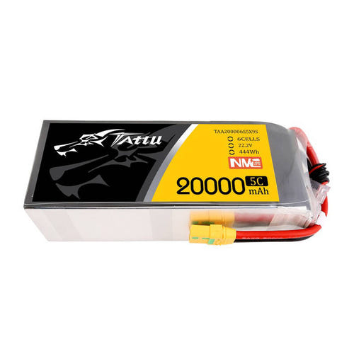 Tattu NMC 20000 mAh 22,2 V 5C - Batterie LiPo 6S1P (XT90-S) : étiquette 20000 mAh 22,2 V 5C du pack 6S1P