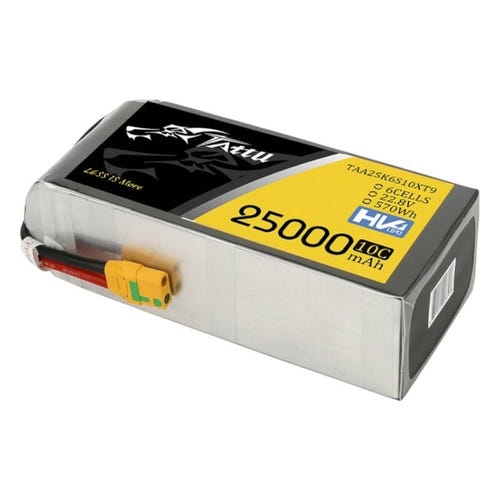 Tattu 25000 mAh 22,8 V 10C - Batterie LiPo 6S1P (XT90-S) : prise XT90-S de décharge