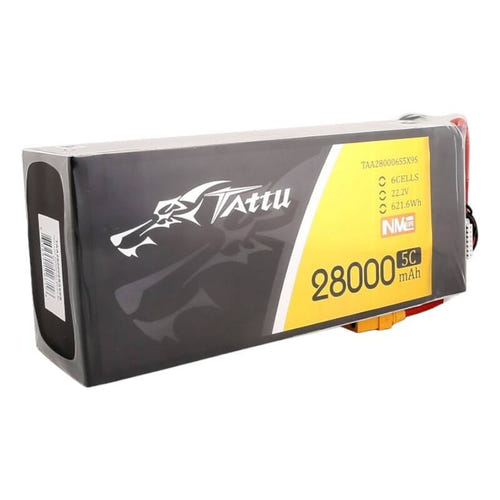 Tattu NMC 28000 mAh 22,2 V 5C 6S1P - Batterie LiPo XT90-S : batterie LiPo Tattu NMC 28000 mAh vue d'ensemble