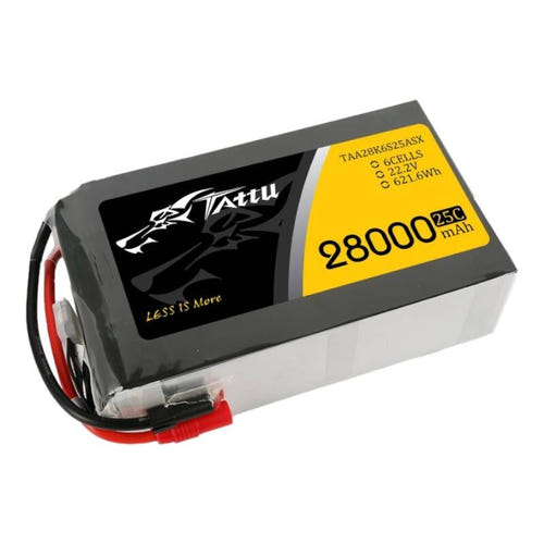 Tattu 28000 mAh 22,2 V 25C 6S1P - Batterie LiPo AS150+XT150 : batterie LiPo Tattu 28000 mAh 6S1P vue d'ensemble