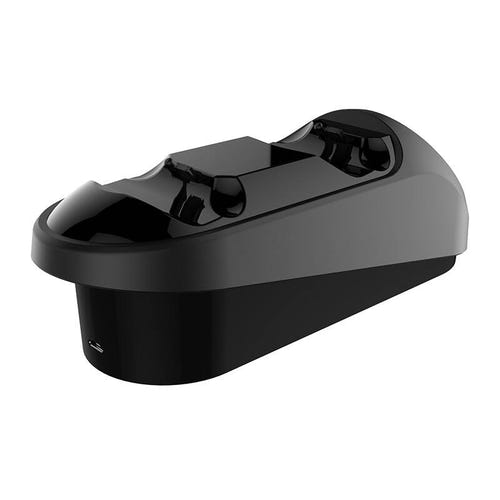 iPega PG-9180 - Station de charge double pour manettes PS4 (noire) : témoins lumineux de charge de la station