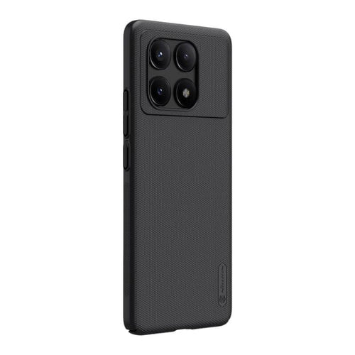 Nillkin Super Frosted Shield Pro - Coque Redmi K70E / Poco X6 Pro 5G (noire) : bords surélevés autour de l'îlot photo