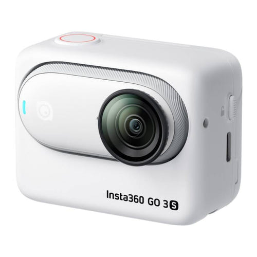 Insta360 GO 3S 128 Go - Caméra d'action 4K magnétique (blanche) : caméra Insta360 GO 3S blanche et son module Action Pod