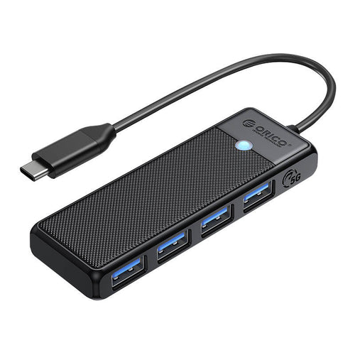 Orico - Hub USB-C 4 ports USB-A 3.0 (noir) : hub USB Orico 4 en 1 noir et ses quatre ports USB-A