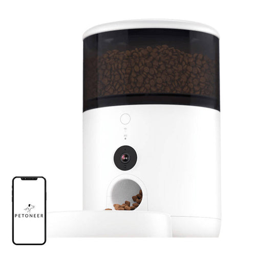 Petoneer NutriVue - Distributeur de croquettes connecté avec caméra 1080p : distributeur connecté Petoneer NutriVue avec caméra